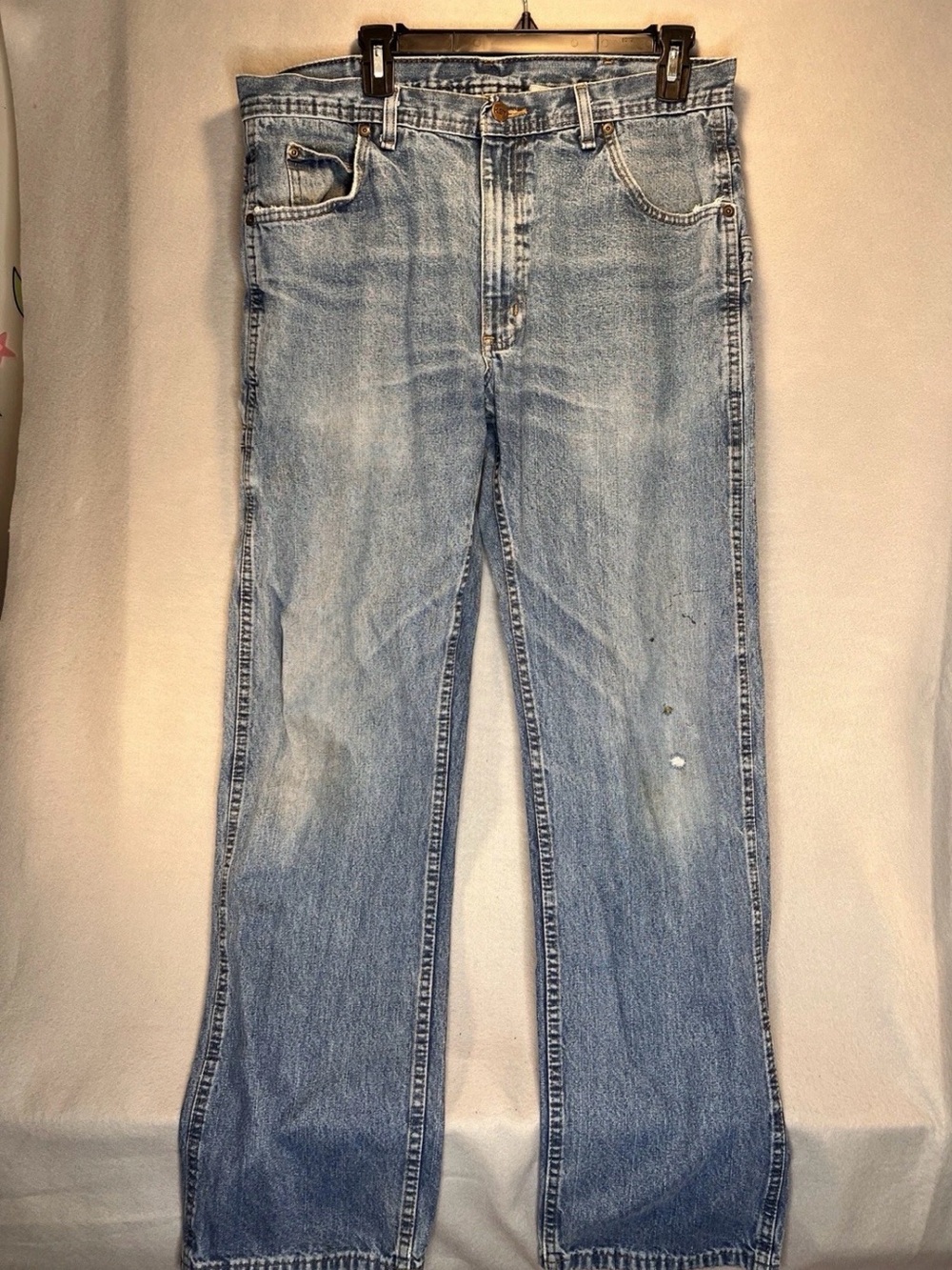 Vintage Key Carpenter Jeans 34x34 Cotton Med Wash Work Wear Distress Noted